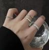 Anillo Set de Aros Lisos Estilo Coreano Nicho Simple Estilo Frío Tendencia Ins Moda Europea y Americana Elegante Versátil Venta al por Mayor Anillo