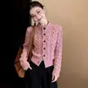 Cardigan curto de tricô grosso estiloso para mulheres, novo estilo outono e inverno, simples, de alta qualidade, versátil, adequado para figuras petite