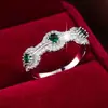 Anillo elegante de alta calidad, creativo y de moda para mujer, diseño de nicho, atmósfera de marca de lujo ligero, lleno de anillo mujeres