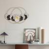Selección estricta de luz de decoración de pared de metal de hierro transfronterizo de lujo doble redondo colgante de pared porche sala de estar colgante decorativo