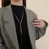[Collar de Acero de Titanio Dorado + Color Acero] Moda de Lujo Ligero para Mujer El Más Fácil de Combinar Cadena para Clavícula Collar de Amor de Nicho de Gama Alta