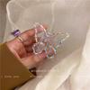 Pinza para el cabello transparente para mujer, cristal sirena Ji mariposa, clip de agarre tamaño pequeño, disco para la parte posterior de la cabeza, pinza de tiburón para el cabello, agarre para el cabello, tocado, pinza para el cabello