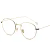 Nueva moda pata de gafas de perlas gafas lisas gafas lisas para mujer montura redonda artística se puede equipar con gafas para miopía