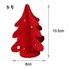Árbol de Navidad Tela No Tejida Verde y Rojo Tela No Tejida Adorno Tridimensional de Mesa Decoración de Tela de Fieltro Adorno de Árbol de Navidad