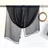 Bufanda Pequeña Larga Estilo Coreano de Verano para Mujer Bufanda de Seda de Color Sólido Delgada Protector Solar de Seda Chifón para Bailar Bufanda Qiaoqi Roja