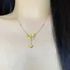 Estilo Coreano Princesa Fugitiva Moda Versátil Collar con Lazo Corazón Borla Joyería de Alta Gama para Mujer Celebridad de Internet Lujo Ligero Tendencia