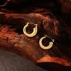 Pendientes de cachemira trenzados gruesos, nuevos, europeos y americanos, de acero inoxidable chapado en oro de 18 quilates, para mujer.