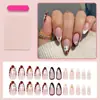 Uñas Postizas Portátiles con Estampado de Leopardo y Diamantes Triturados, Florales, Europeas y Americanas, Venta Caliente Transfronteriza, 24 Piezas, Venta al por Mayor