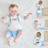 Macacão de Bebê verão 0-3 meses algodão puro macacão de bebê pijama macacão recém-nascido manga curta fino