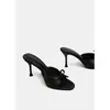 Sandalias de Tacón Alto con Lazada Estilo Francés y Punta Abierta de Talla Grande para Mujer, Nuevo Modelo 2026, Versátiles y Elegantes para Uso al Aire Libre y para Ir al Trabajo