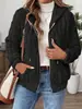Cárdigan con capucha y cremallera de felpa de doble cara transfronterizo europeo y americano, bolsillo de parche, cárdigan de moda, abrigo de otoño e invierno, estación independiente para mujer