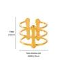 Anillo Geométrico de Línea de Acero Inoxidable Nuevo de Venta Caliente Transfronterizo Europeo y Americano para Mujer Abierto Nicho Elegante Simple Moda