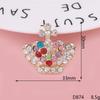 Série Coroa Letra Pérola Coroa diy Capa de Celular Beleza Feito à Mão Material Diamante Bolsa Acessórios de Joia Strass