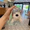 Nuevo Lindo Peluche Perro Westie Creativo Liga para el Cabello Muñeca Falda Llavero Cachorro Lindo Colgante de Bolso para Mujeres