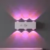 Luminária de Parede Interna Transfronteiriça RGB Formato de Colina Sensor de Corpo Humano Luminária de Parede Magnética Luz Noturna Recarregável Luz Ambiente Olho de Gato com 6 Contas