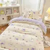 Funda de edredón de tela cepillada estampada, una sola pieza, hipoalergénica, suave y lavable de algodón, adecuada para camas individuales o dobles, para uso doméstico