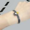 Estilo punk nuevo europeo y americano para hombre y mujer, personalidad, retro, desgastado, plata tailandesa, dominante, águila, pulsera abierta, venta al por mayor de fábrica