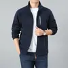 Cárdigan de Polar Otoño e Invierno para Hombre, Tallas Grandes, Casual para Deportes al Aire Libre, Cuello Alto, Sudadera con Capucha de Polar Sherpa, Polar de Doble Cara