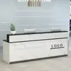 Liquidação Pintura Eletrostática Balcão de Recepção Moderno Loja de Roupas Barbearia Balcão de Bar Balcão de Caixa Recepção Frontal da Empresa Balcão de Recepção Simples