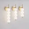 Lámpara de pared para mesita de noche para dormitorio, estilo nórdico de lujo ligero, accesorio de iluminación moderno minimalista totalmente de cobre, lámpara para pasillo o pasillo, lámpara de pared para fondo de sala de estar