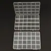Caja de Plástico Transparente de PP con 24 Compartimentos para Guardar Cuentas Pequeñas, Caja de Exhibición para Joyería y Arte de Uñas, Accesorios de Ferretería, Caja para Equipo de Pesca