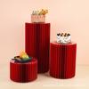 Mesa de postres de papel de nido de abeja Jiayuan, accesorios de boda, columna romana plegable de origami, guía de camino, isla, escaparate, expositor, stand