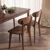 Cadeiras de jantar de madeira maciça estilo nórdico, cadeiras com encosto para uso doméstico, conjuntos modernos de mesa e cadeiras de jantar, bancos simples para restaurante, cadeiras de jantar, cadeiras estilo Luís