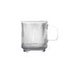 Stock de fábrica taza pequeña fresca para el hogar taza de barra vertical taza de café taza taza de jugo taza de leche taza con patrón vertical y asa
