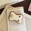 Presilha de Cabelo Fofa de Gatinho Cor de Café com Leite e Peixe Clipe Criativo de Biscoito Animal para Franja Grampo Versátil para Meninas