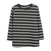 Suéter Rayado Holgado Invierno Nuevo Talla Grande Estilo Bf para Mujer Manga Larga Camisa Base 330718 430983