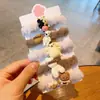 Gomas para el Pelo de Peluche para Niños con Diseño de Oso de Dibujos Animados, Accesorios para el Cabello para Niñas Pequeñas, Bandas Elásticas para el Cabello que No Dañan el Cabello, Buena Elasticidad