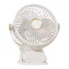 Ventilador Pequeno de Mesa Portátil com Clipe Silencioso para Escritório 2025 Cama Medidor Quarto de Estudante Carrinho de Bebê Ventilador de Carregamento