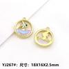 Accesorios de Aleación DIY Estrella de Mar Dorada 14K Pez Payaso Ballena Colgante Aretes Pulsera Decoración de Ropa Colgante