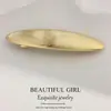 Presilha de cabelo metálica geométrica única estilo coreano e japonês, presilha reta de mola minimalista, uma ferramenta mágica para estilizar o cabelo na parte de trás da cabeça