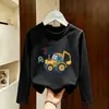 Camiseta de manga larga de algodón puro para niño, nuevo modelo otoño 2026, camiseta interior de manga larga con estampado de dibujos animados para niños