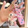 Llavero de caballo arcoíris de dibujos animados, lindo unicornio, colgante para llave de coche, adornos creativos para bolso, anillo colgante, pequeño regalo