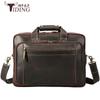 Fabricante Personalizado Retro Maleta Masculina Multifuncional Bolsa de Ombro de Couro Genuíno Bolsa Crossbody Bolsa Masculina de Couro Crazy Horse