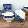 Jingdezhen Porcelana Azul e Branca Conjunto Completo de Louças Prato de Cerâmica Tigela de Jantar Doméstica Tigela Grande para Sopa Comercial Prato Especial para Jantar de Restaurante