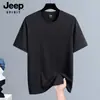 JEEP SPIRIT Camiseta de Manga Corta para Hombre de Seda de Hielo de Secado Rápido de Verano Transpirable Fresca Cuello Redondo Media Manga