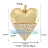 M18 L26 K07 Acessórios para joias DIY pingente de cobre puro pingente pequeno lua triângulo coração de pêssego redondo marca