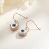 AliExpress suministro aretes personalidad europea y americana ojo azul amor concha ojo del diablo turco aretes femeninos