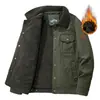 En stock en el outlet del fabricante: Chaqueta de invierno lavada para hombre de mediana edad, con forro polar, lana de cordero gruesa, ropa casual y cálida para hombre