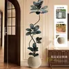 Planta Artificial Verde Black Diamond con un Toque de Lujo para Decoración de Sala de Estar, Planta de Interior Grande en Maceta, Árbol Falso y Planta Artificial