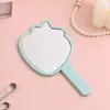 Nuevo Espejo de Mano de Encaje con Forma Irregular para Niñas, Espejo Pequeño Portátil con Mango Imprimible, Espejo de Maquillaje