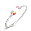 Pulseira coreana fofa de gato amoroso de desenho animado, banhada a prata, Coringa requintado, pulseira de gato KT, pulseira de pintura requintada, atacado