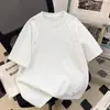 Verão 2026 Novo Estilo Coreano Tendência Moda Algodão 270g Camiseta de Manga Curta com Tachas para Homens, Tamanho Grande Casual Top Camiseta Tendência