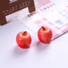 Nuevo Verano Manzana de Resina 3D Simulación Fruta Llavero DIY Correa para Bolso Teléfono Colgante Decoración Casa de Muñecas