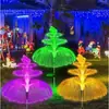 Lâmpada de Água-Viva Solar Decoração de Natal Lâmpada de Paisagem Luz para Pátio e Gramado Lâmpada de Água-Viva Colorida que Muda de Cor com Fibra Óptica