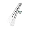 Pinça para Churrasco Aço Inoxidável Pinça para Alimentos Pinça Anti-Queimadura Pinça para Pão Cozinha Doméstica Pinça para Fritar Pinça de Três Linhas Pinça para Bife