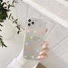Funda transparente con diseño de flor y corazón de melocotón para iPhone 15, Pro Max, 15, 14, 13 y 12